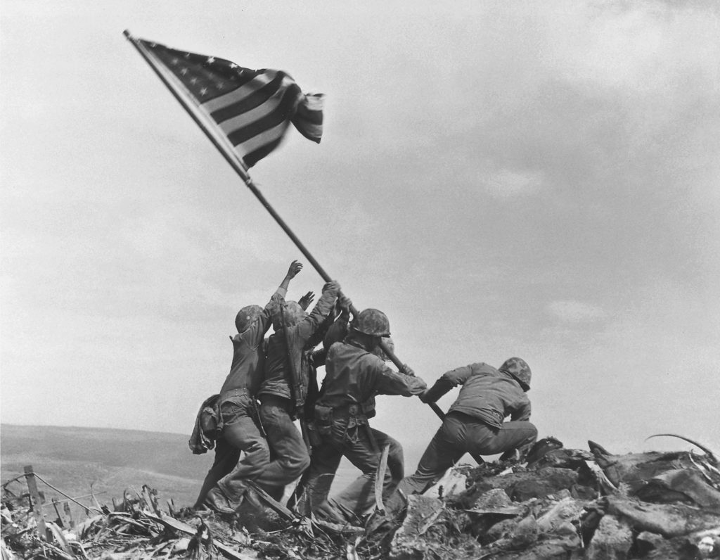 Raising the Flag on Iwo Jima 1945 - Joe Rosenthal